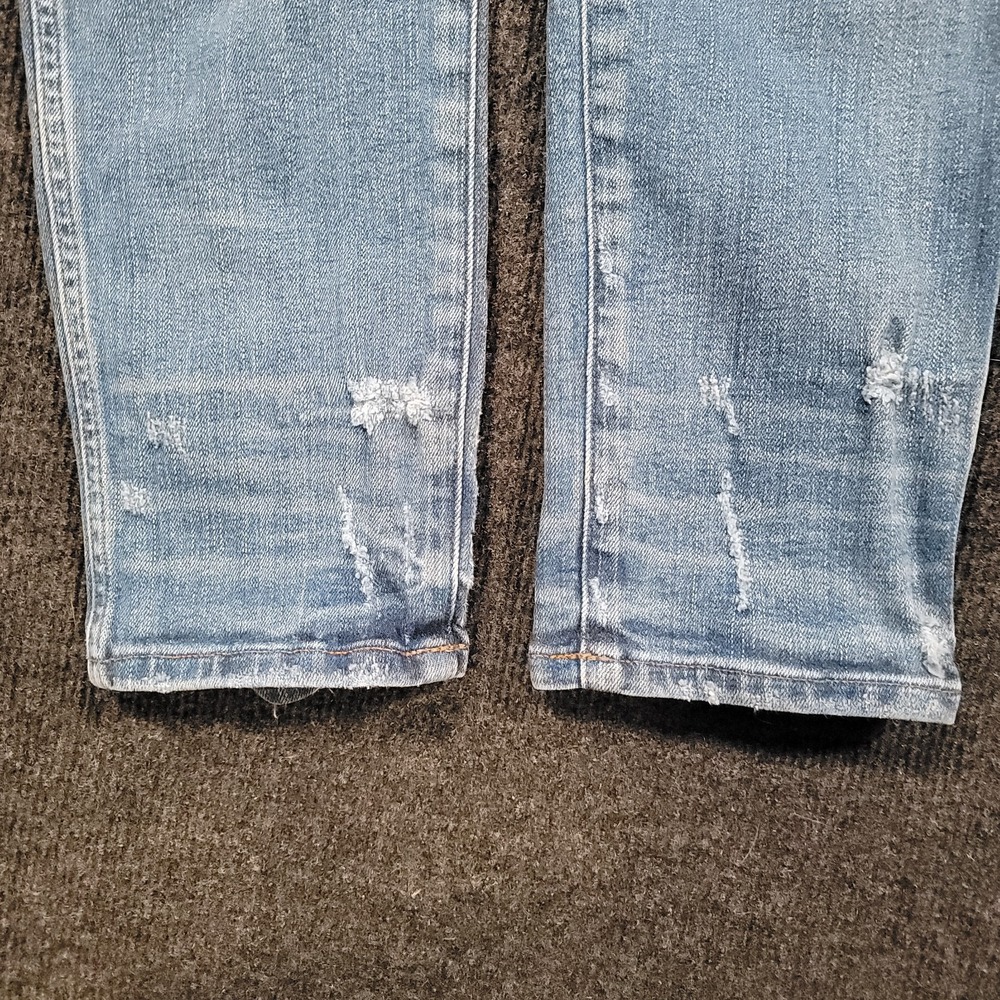 Madewell Women Slim Straight Jeans 28 Distressed Button Front - Picture 8 of 14